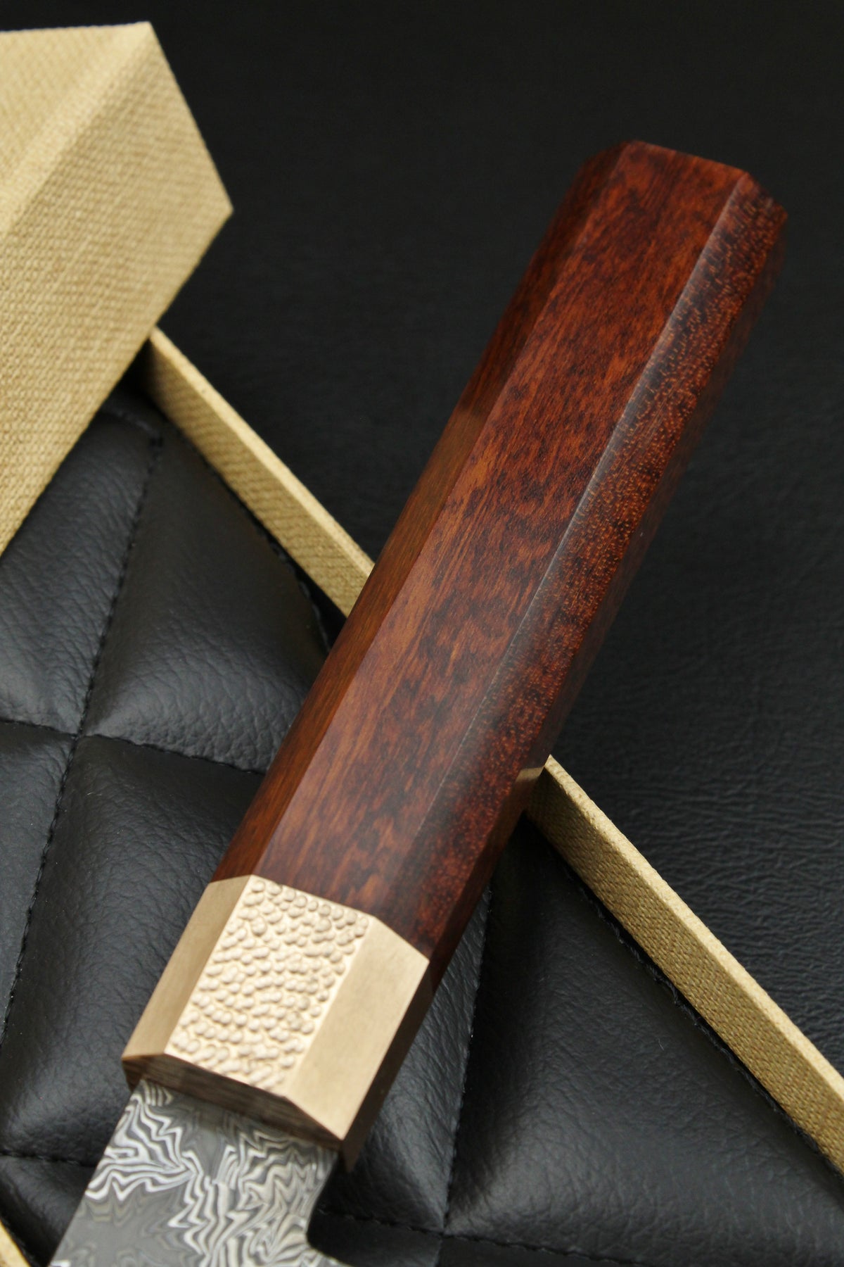 S Damaszener K-Tip Santoku Schlangenholz