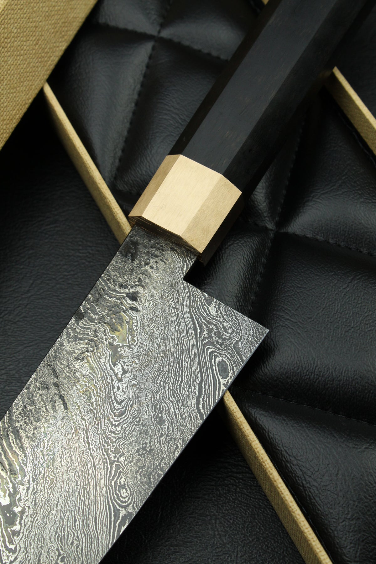 Damast-Santoku 215, achteckig, 2,2