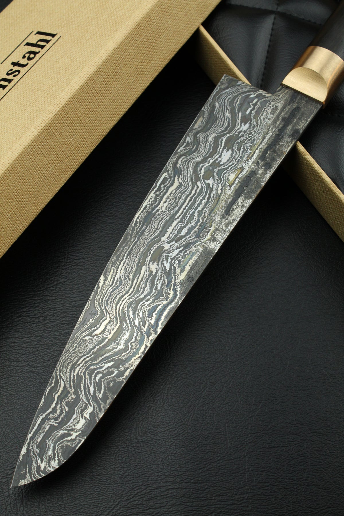 Damascus-Gyuto HK aus schwarzem Ebenholz 1,4