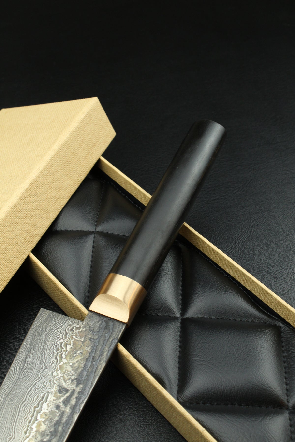 Damast-Gyuto 320L schwarzes Ebenholz 2.0