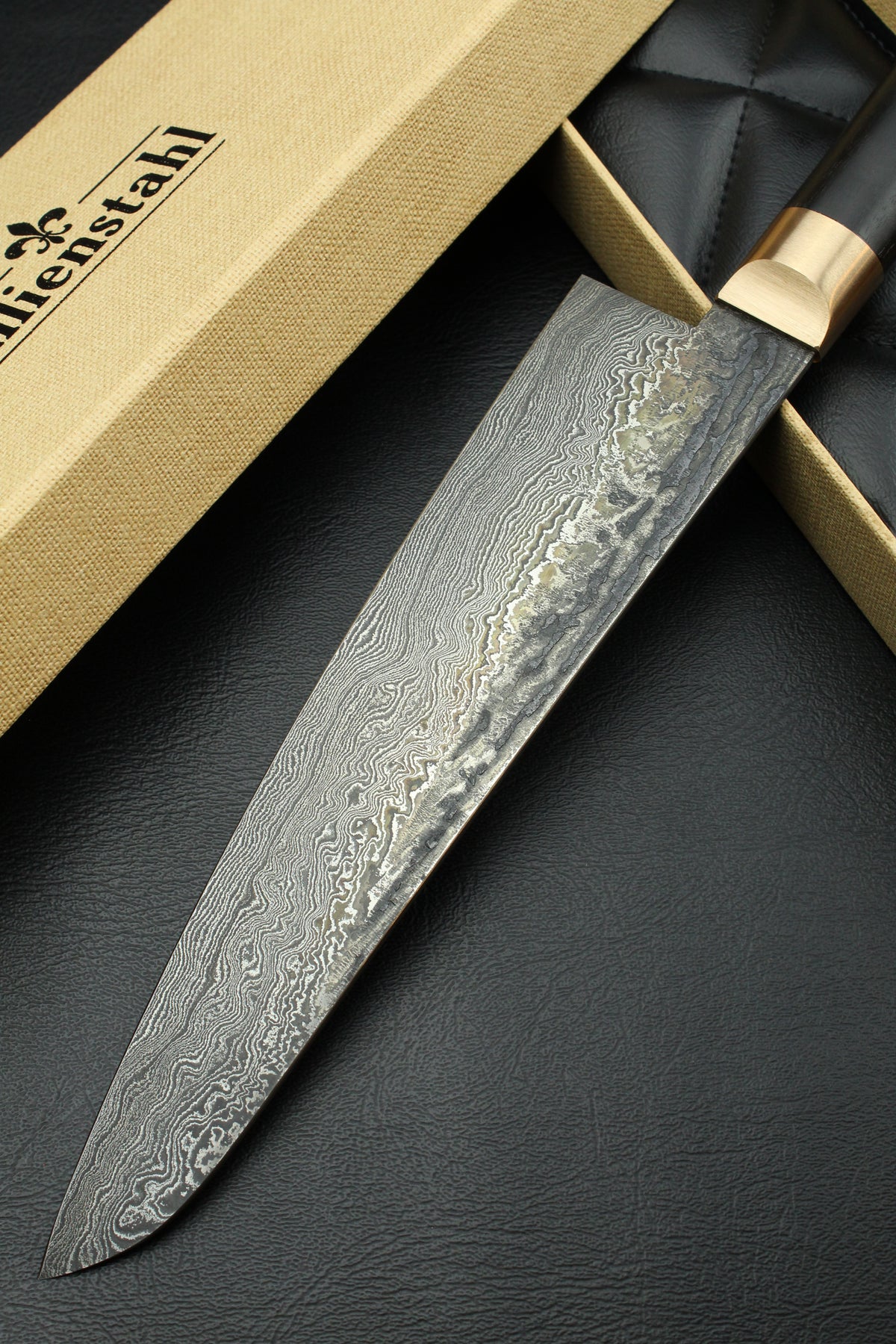 Damast-Gyuto 320L schwarzes Ebenholz 2.0