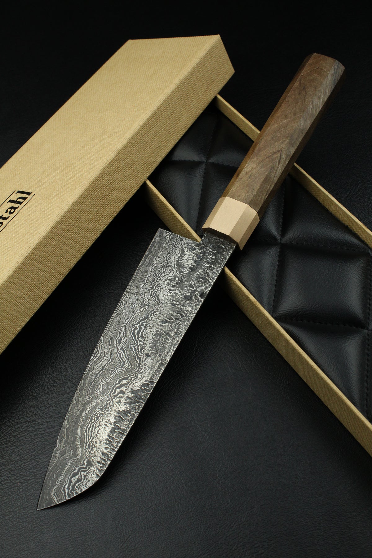 Damast-Santoku 500L Achteck 1.0