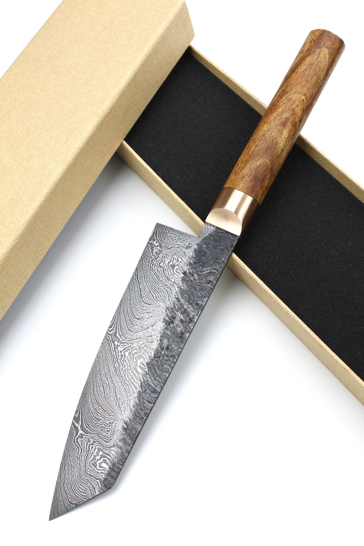 Damast-Santoku 320L Buche