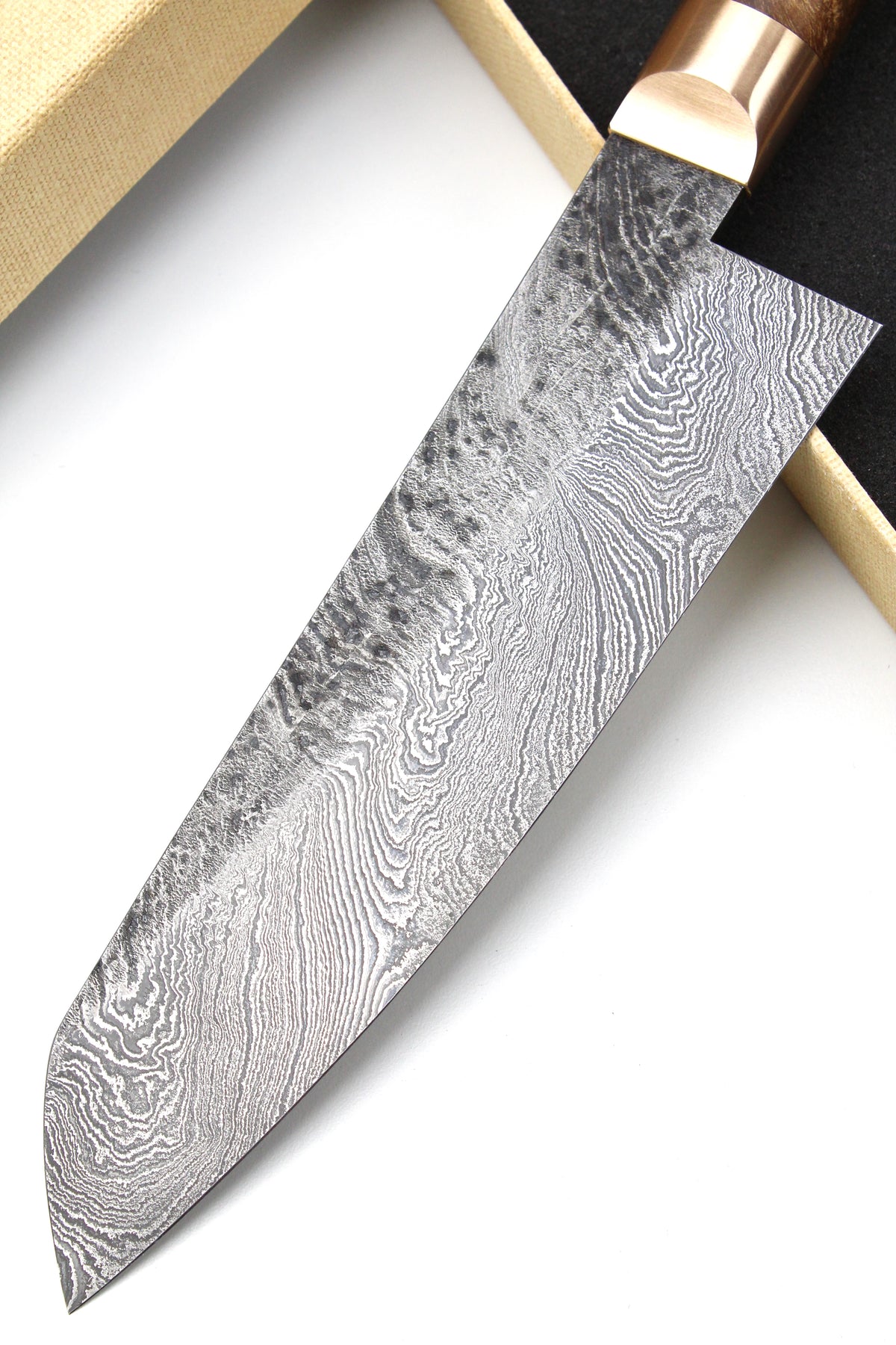 Damast Santoku 320L Torsion Walnuss