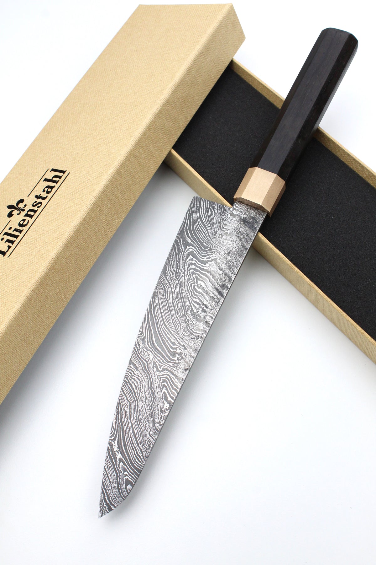 Gyuto Damascus Bog Oak