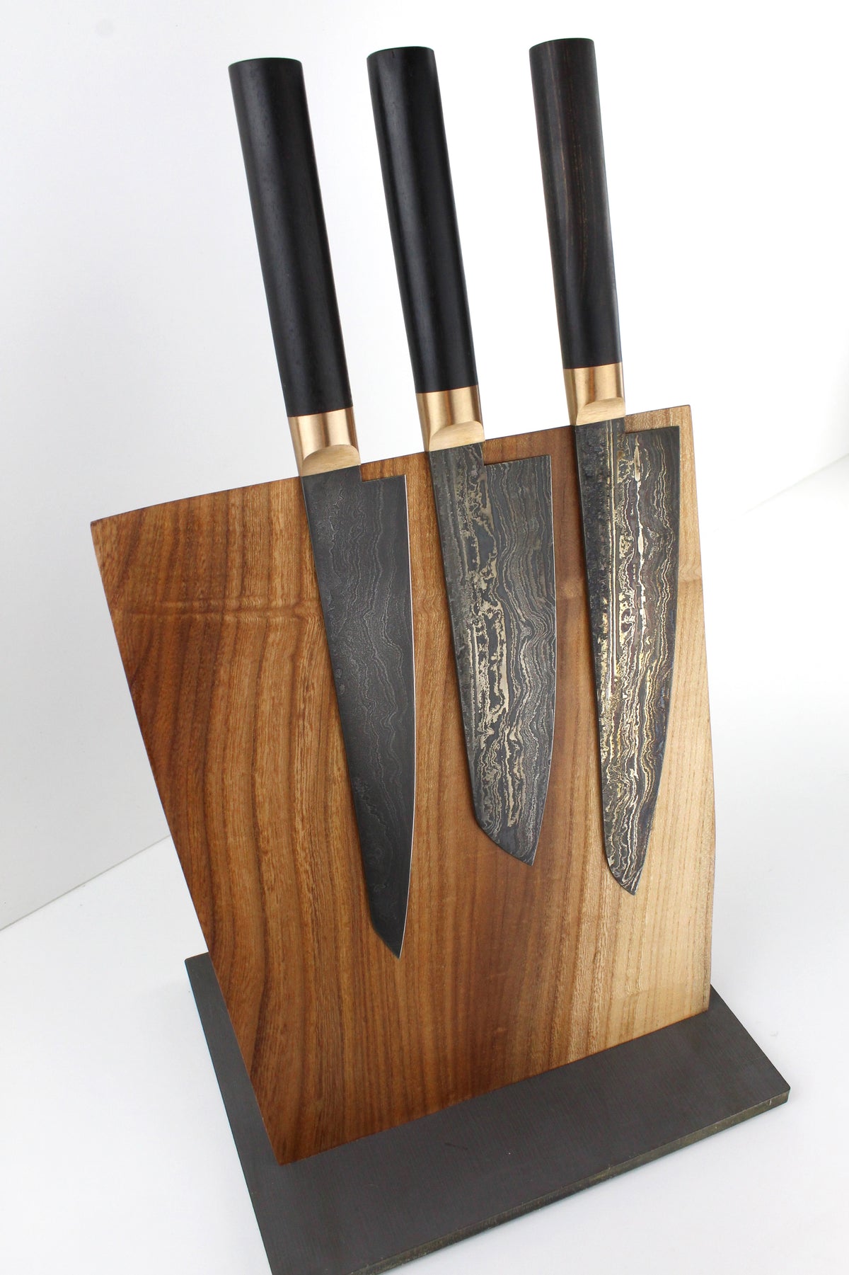 Premium-Messer-Set aus schwarzem Ebenholz