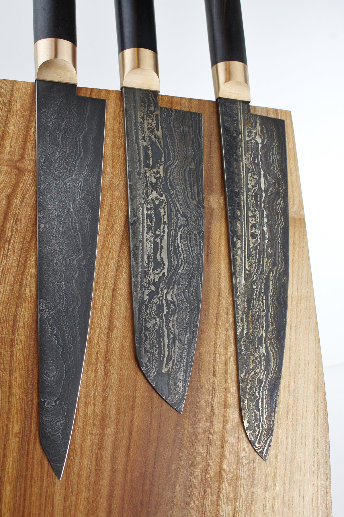 Premium-Messer-Set aus schwarzem Ebenholz