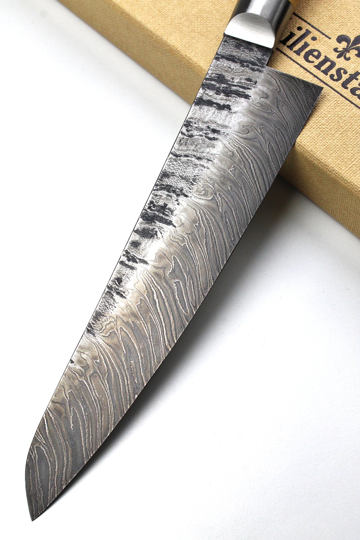 Damast-Gyuto HK-Torsion Olivgrün
