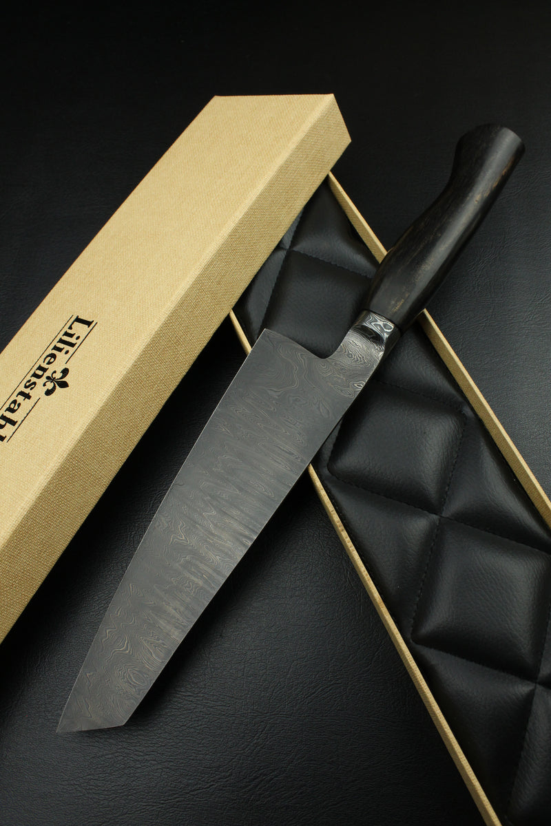 Gyuto 205 Black Ebony Dark Damascus