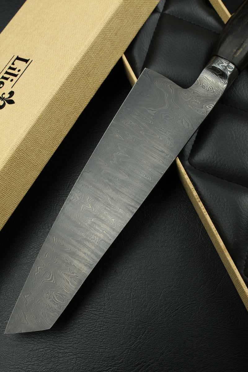 Gyuto 205 Black Ebony Dark Damascus