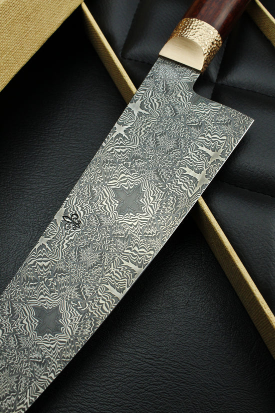 S-Damascus Gyuto Snake Oval