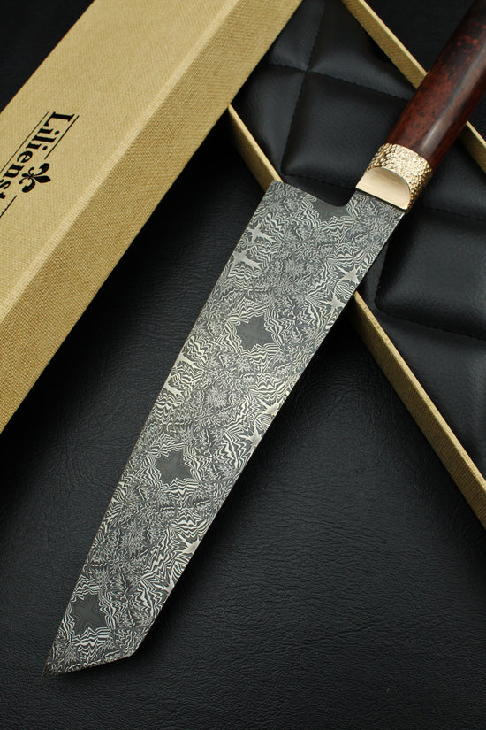S-Damascus Gyuto Snake Oval