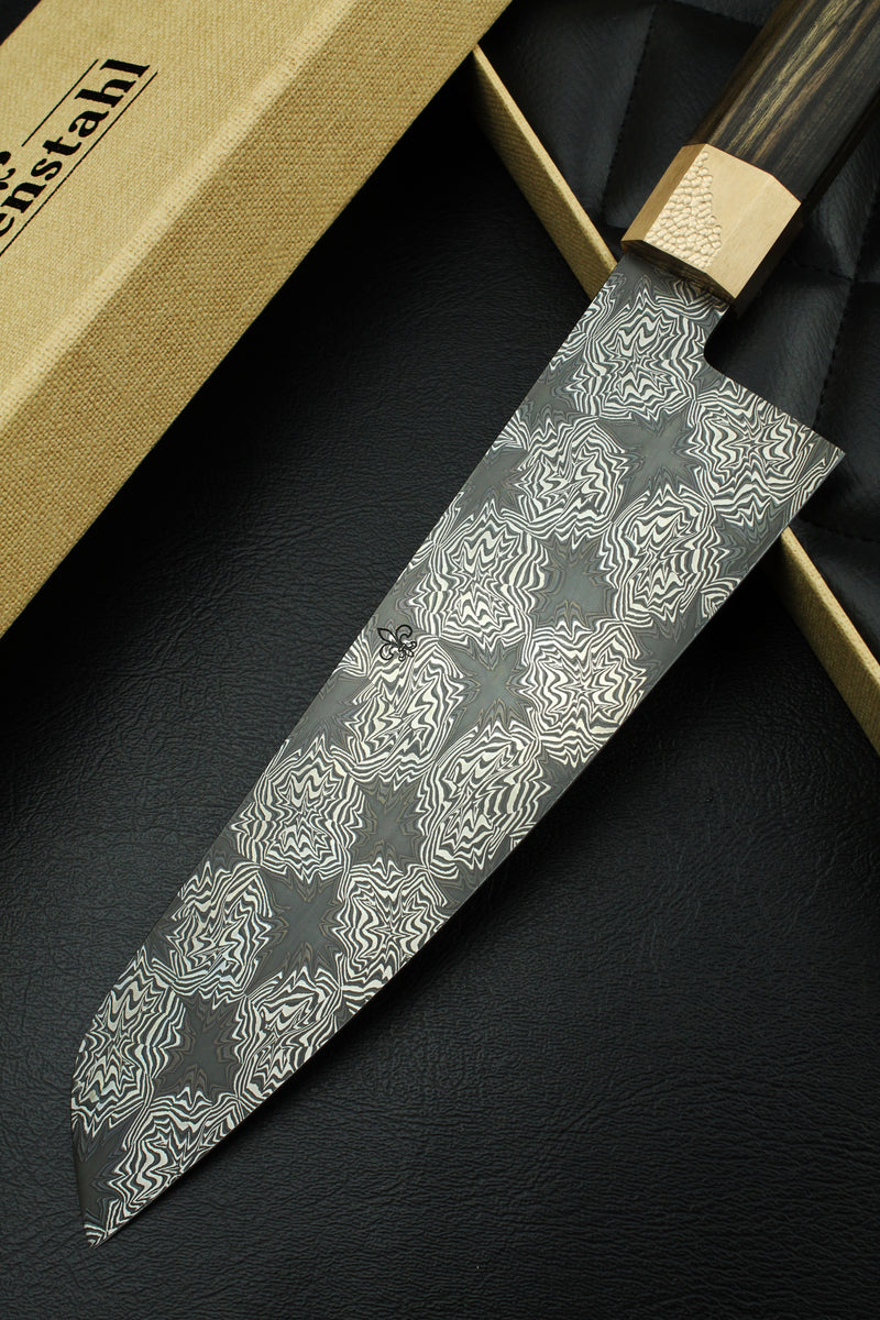 Santoku Black Star B&W Ebony