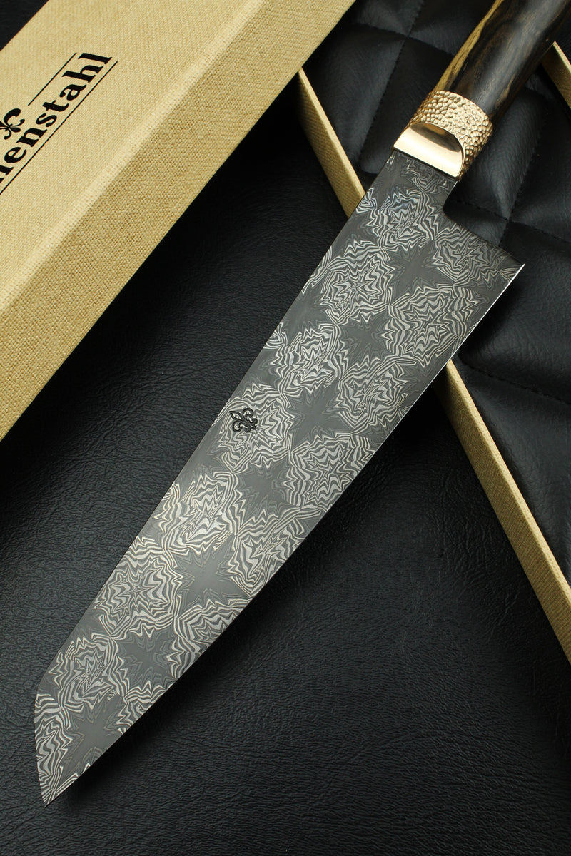 Gyuto Black Star B&W Ebony Oval