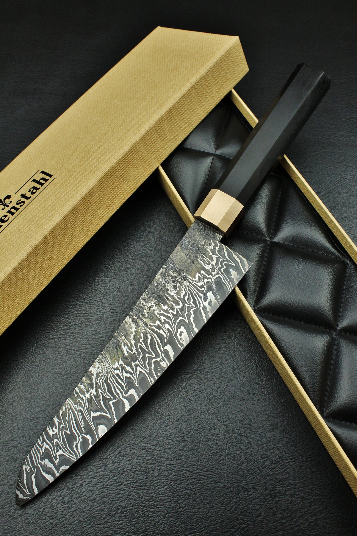 Damast-Gyuto 215 Achteckig 1.2
