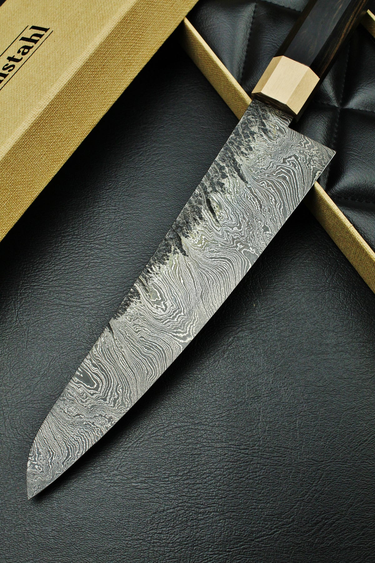 Damast-Gyuto 215, achteckig, 2,3