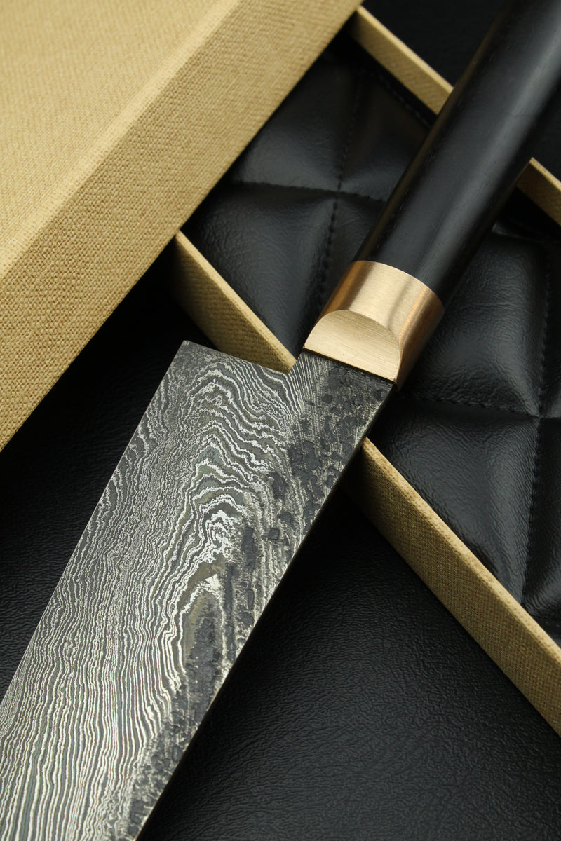 Damascus Gyuto Torsion black ebony 1.5