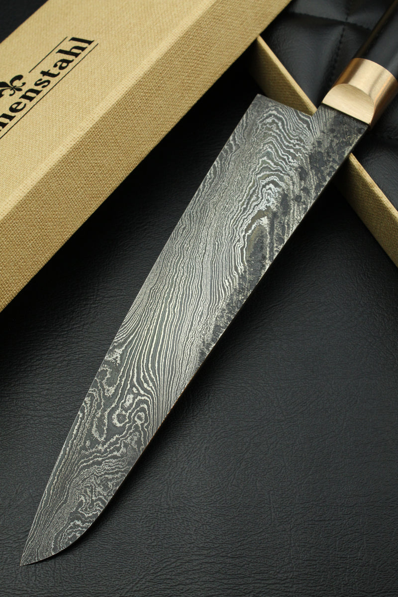 Damascus Gyuto Torsion black ebony 1.5