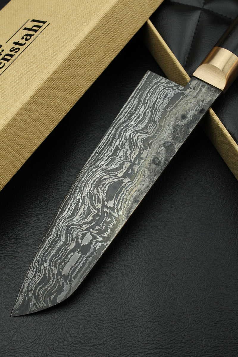 Damascus Santoku HK Black Ebony