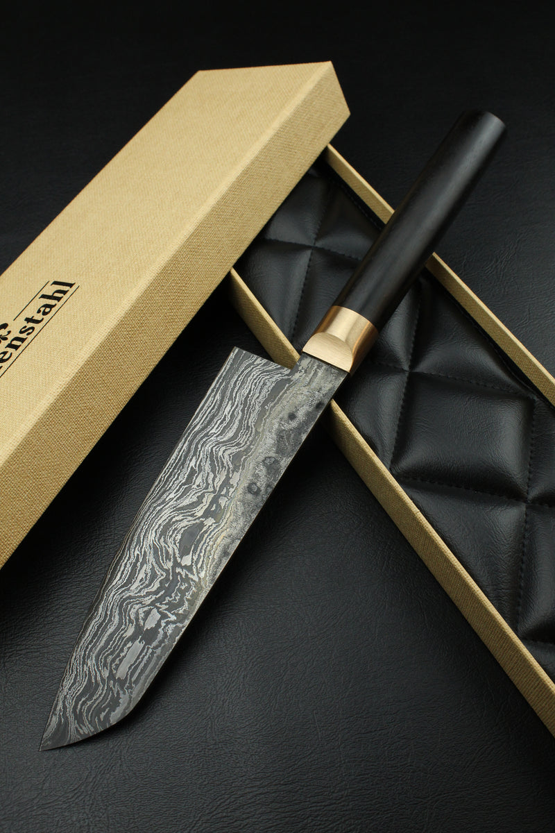 Damascus Santoku HK Black Ebony