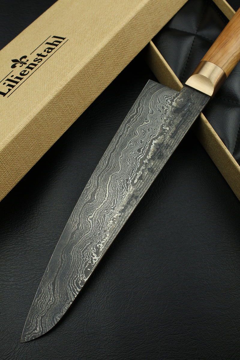 Damascus Gyuto 320L Olive Oval 2.0