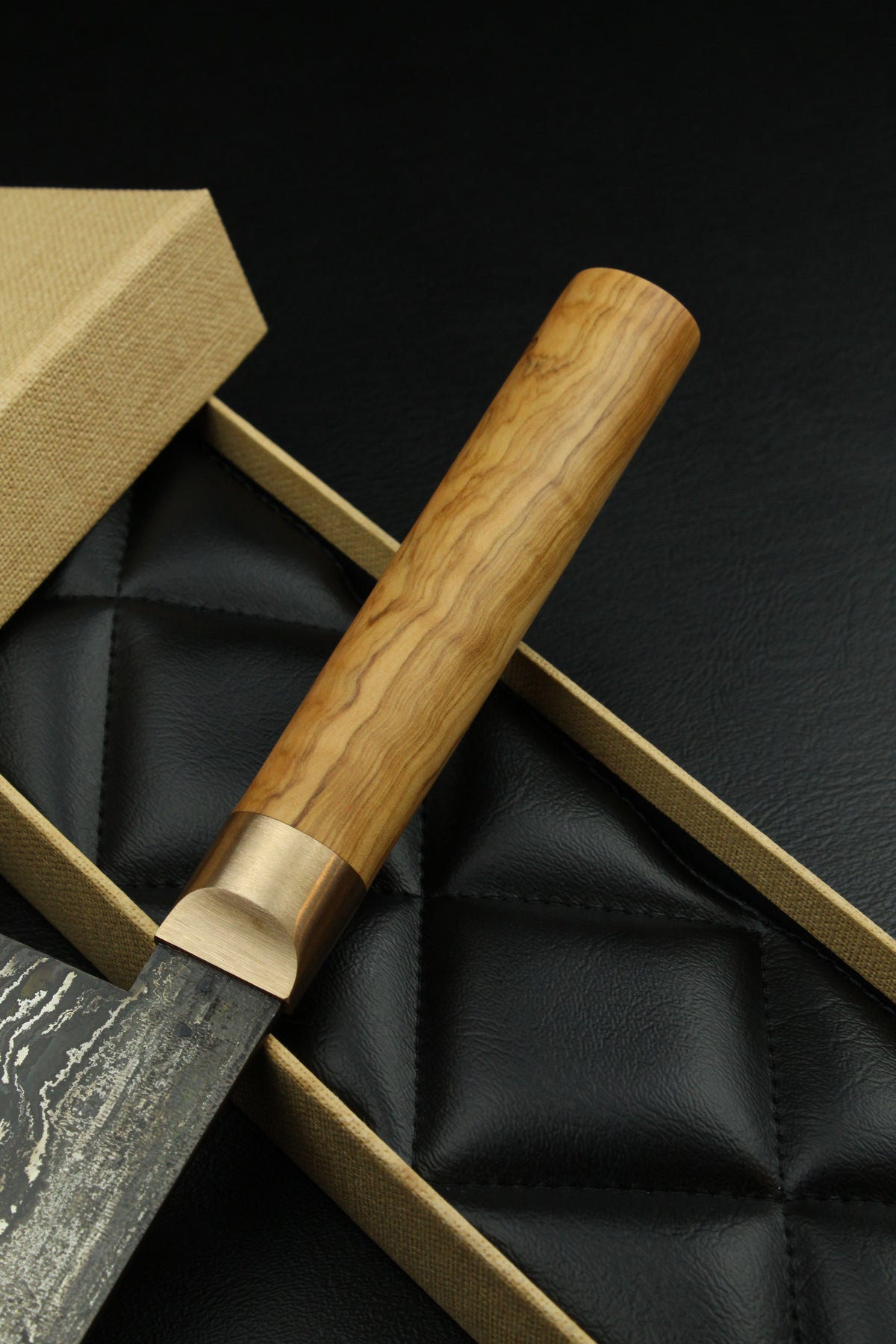 Damast-Santoku HK Olive Oval