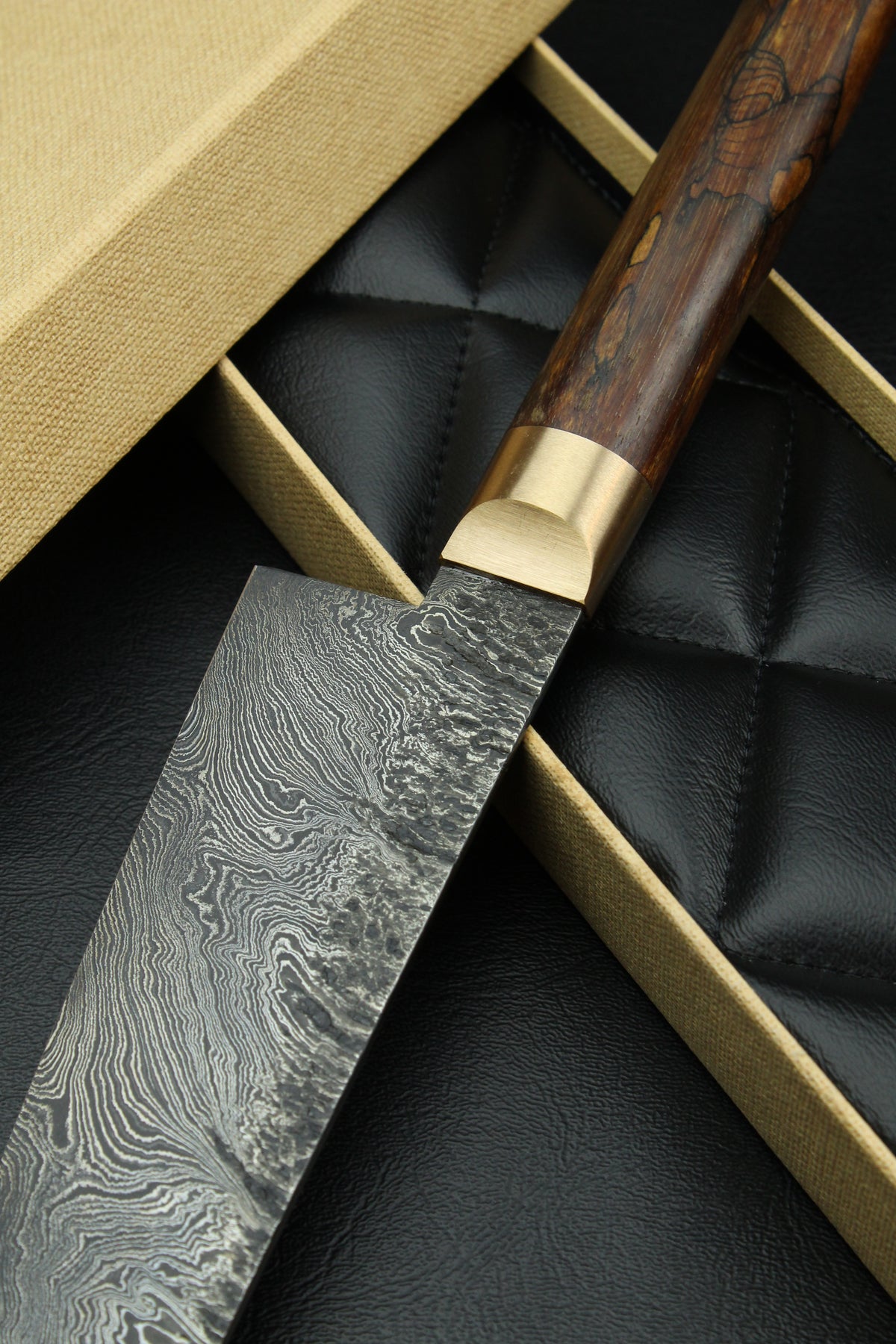 Gyutoknife Damascus HL Torsion G-Walnuss 2.0