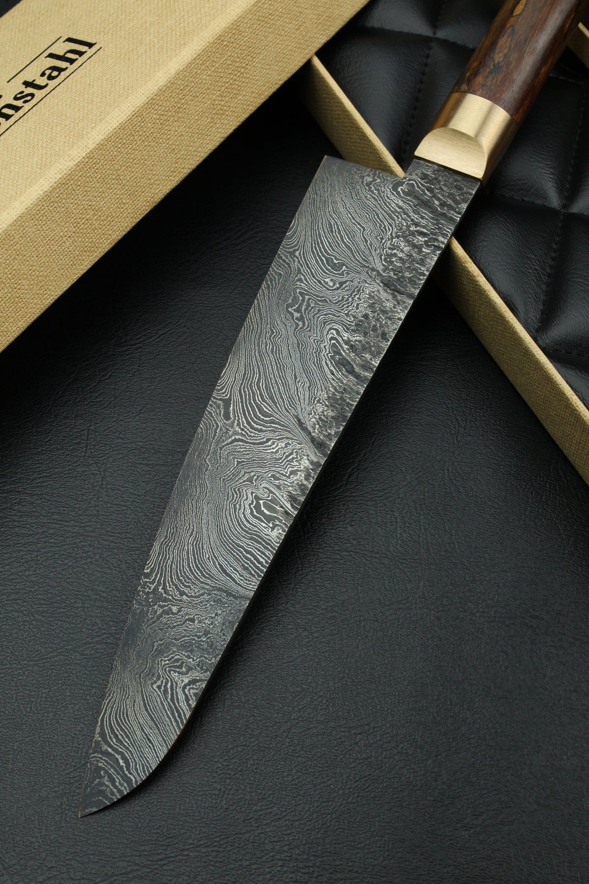Gyutoknife Damascus HL Torsion G-Walnuss 2.0