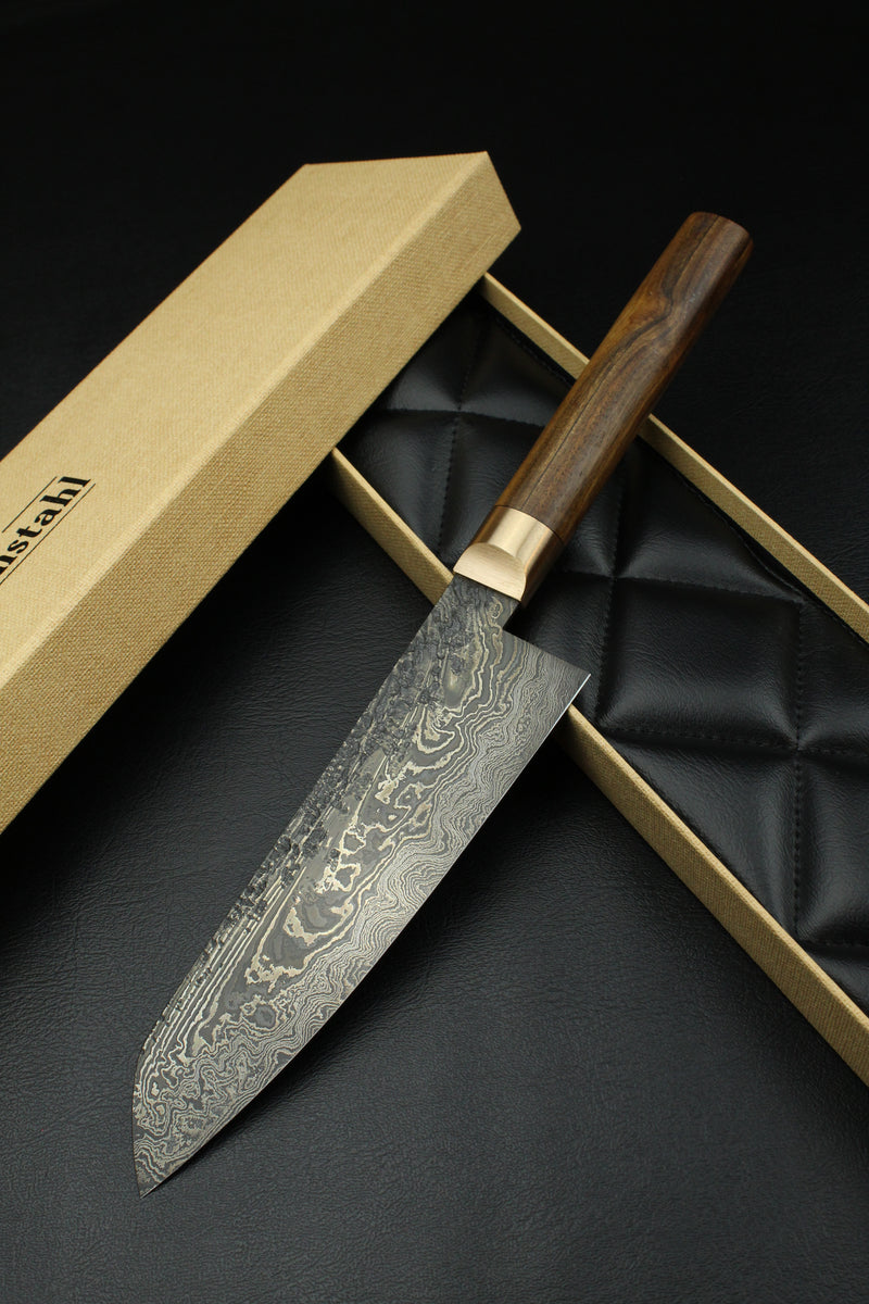 Damascus Santoku 320L Oval