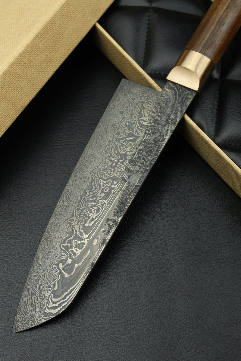 Damascus Santoku 320L Oval