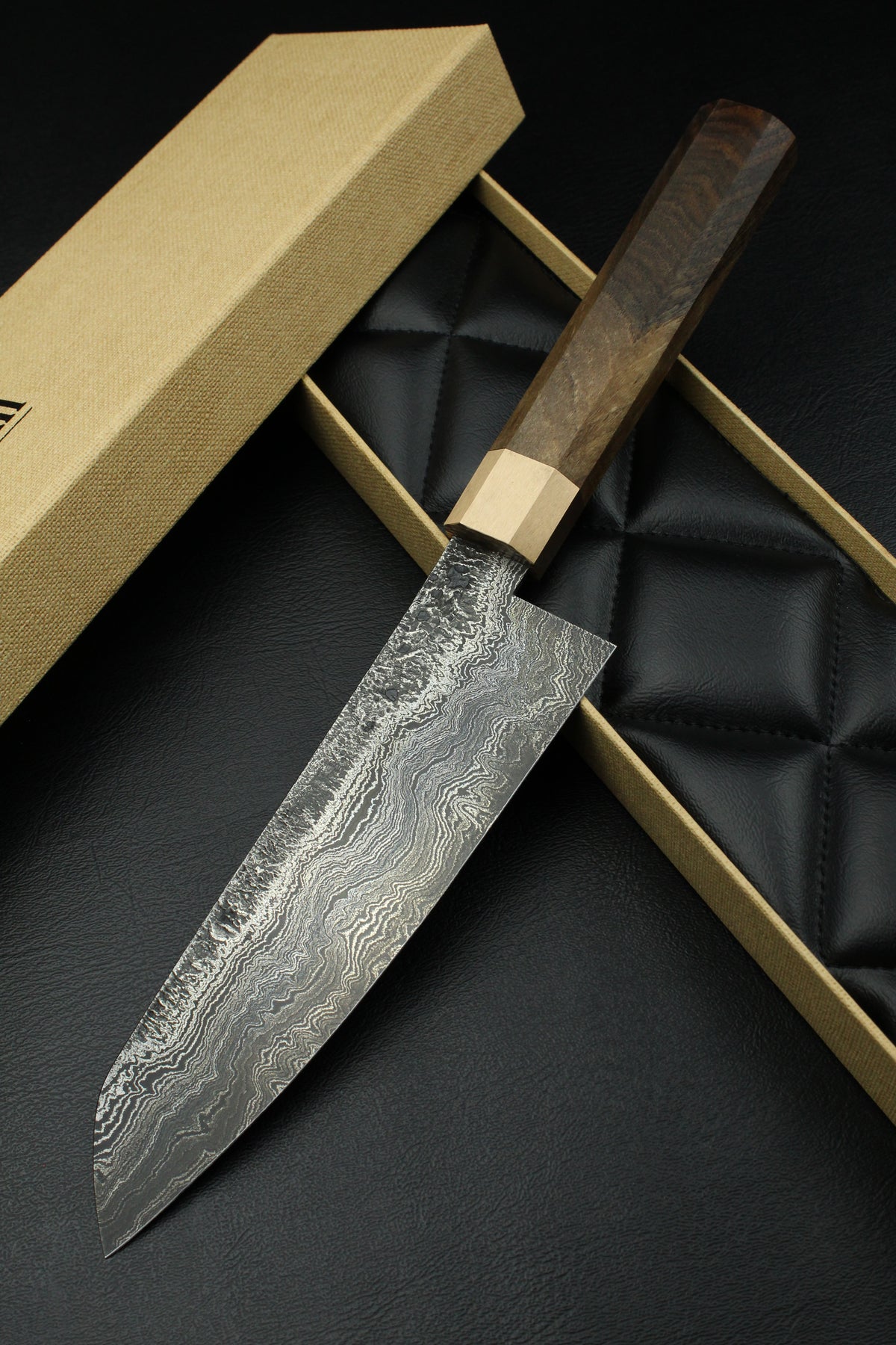 Damast-Santoku 500L Achteck 1.0