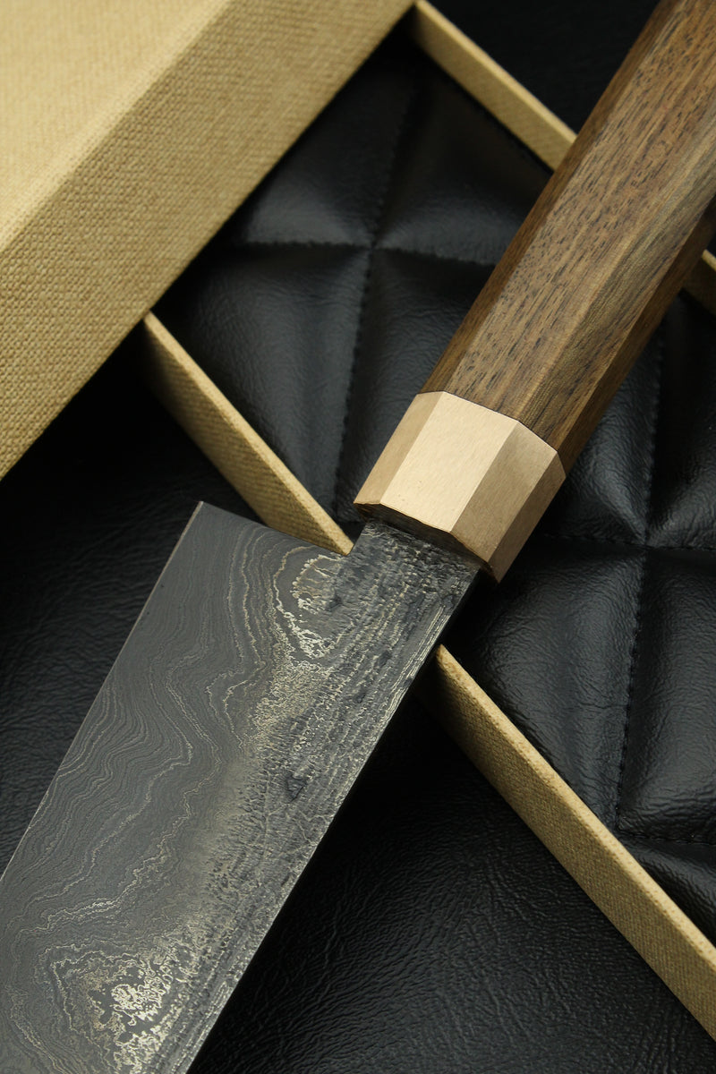 Damascus Santoku 500L Octagonal Patina 1.0