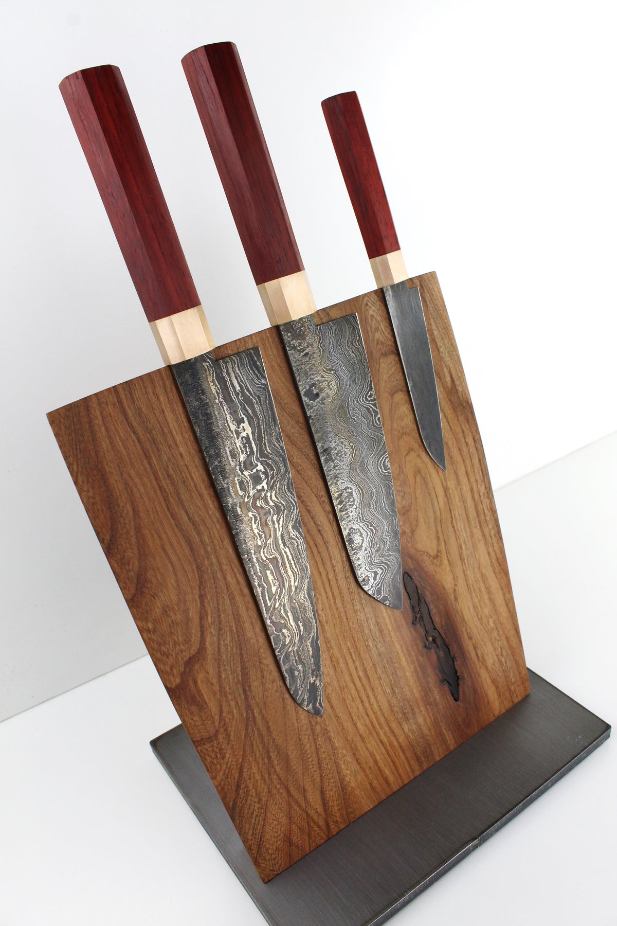 Premium-Messerset Achteck Padauk