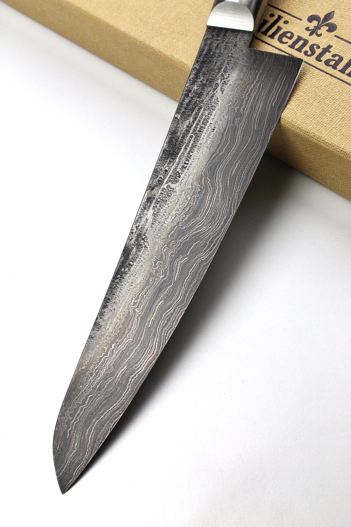 Damast-Gyuto 500L Walnussholz