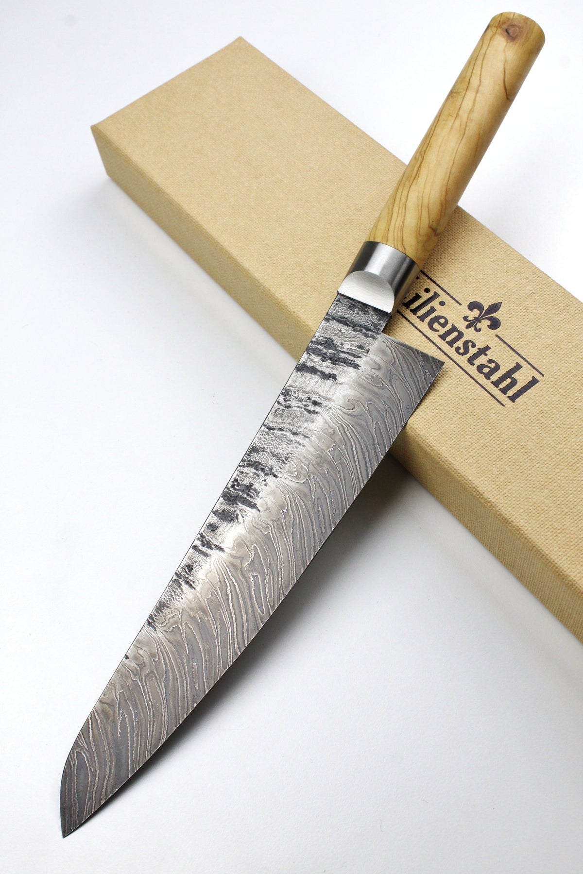 Damast-Gyuto HK-Torsion Olivgrün