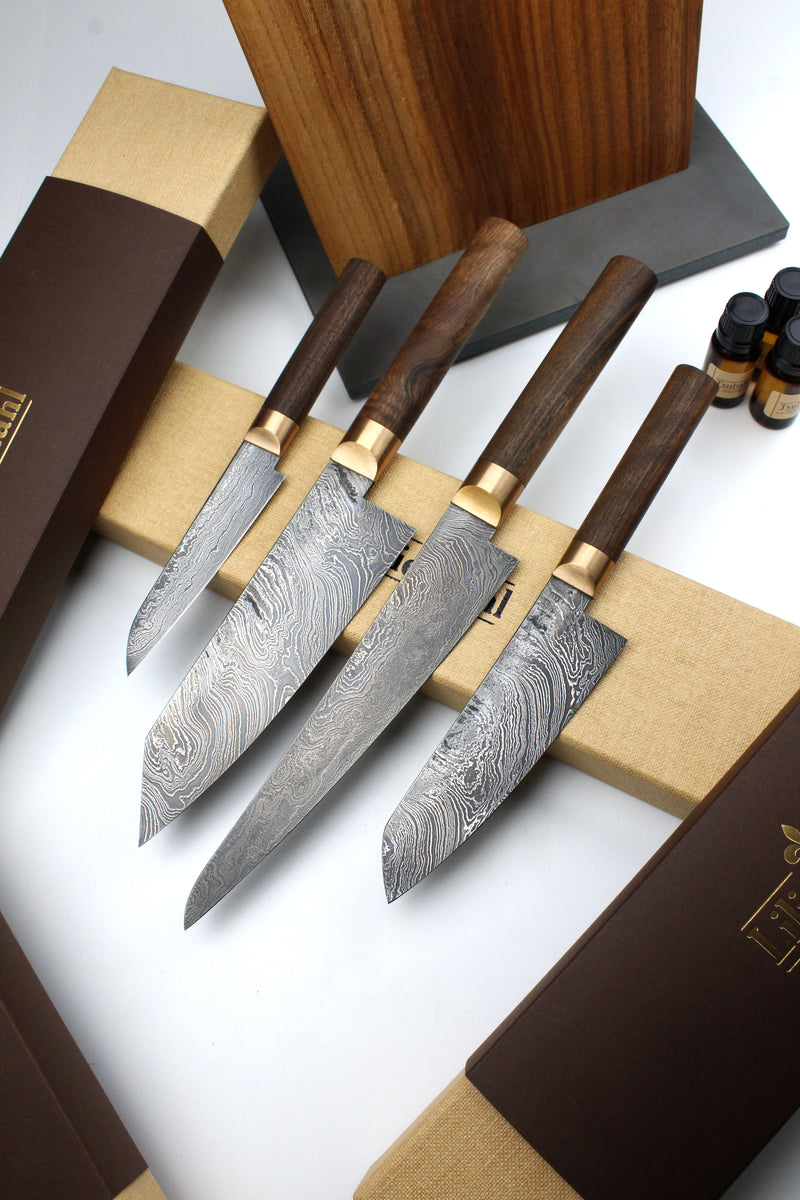 Premium Knife Set V2 Style Walnut
