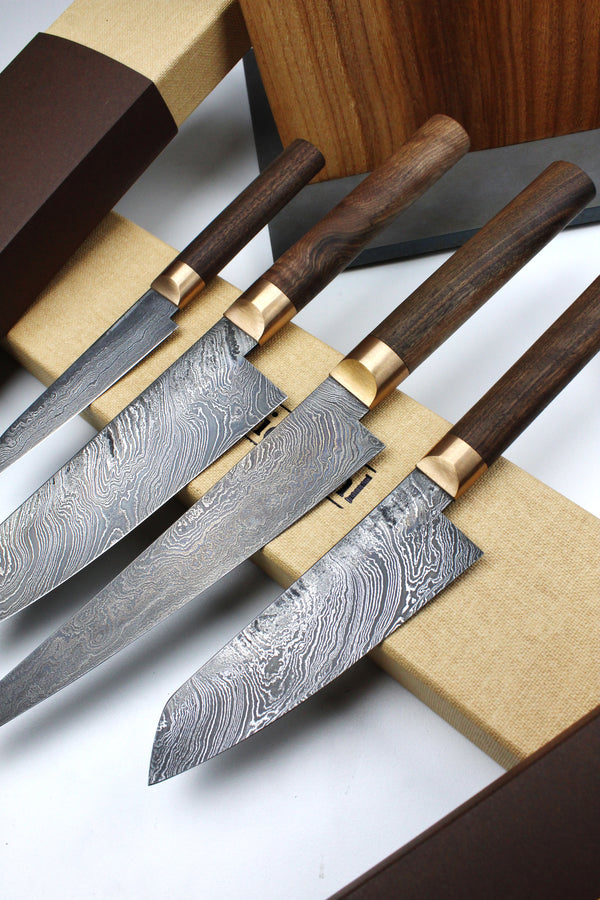 Premium Knife Set V2 Style Walnut
