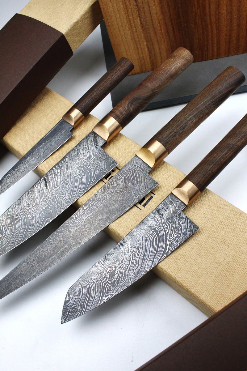 Premium Knife Set V2 Style Walnut