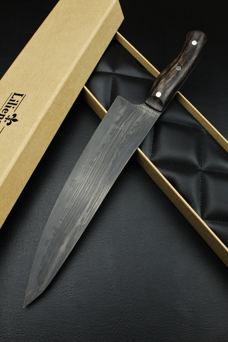 Chefknife 240 B&W ebony stabilized