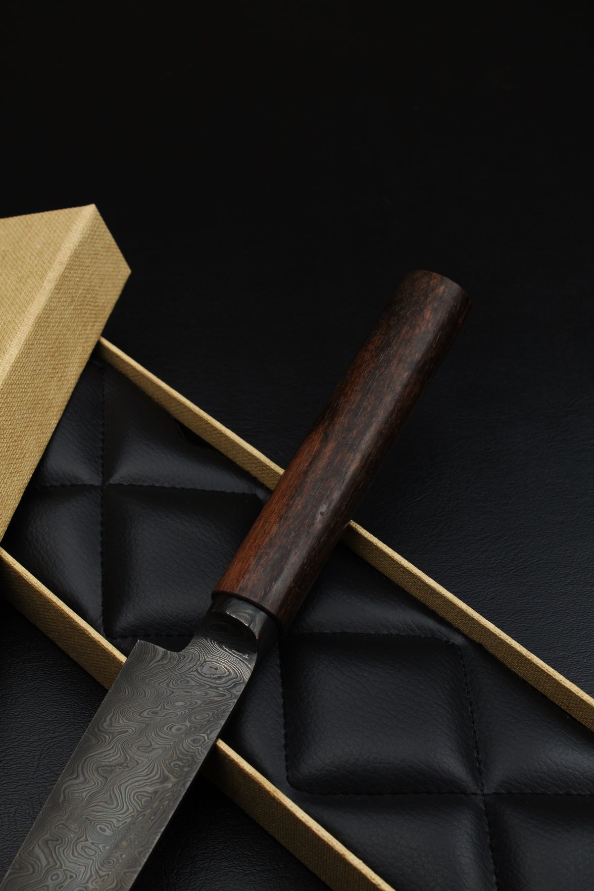 Sujihiki Schwarzes Damaststahl Makassar