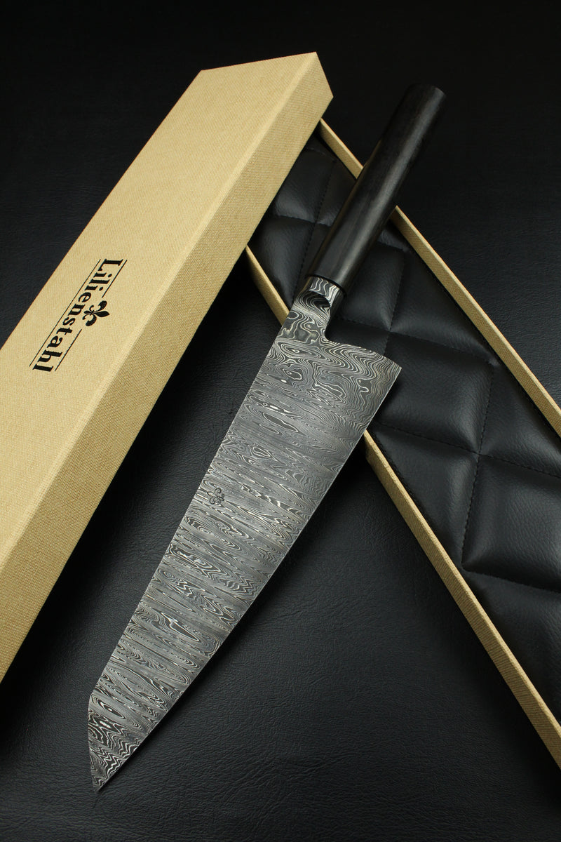 Gyuto 235 Black Ebony dark damascus